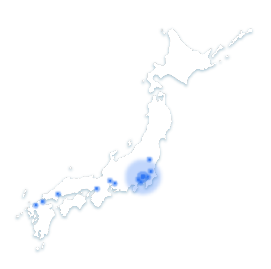 全国にある事業所のマップ